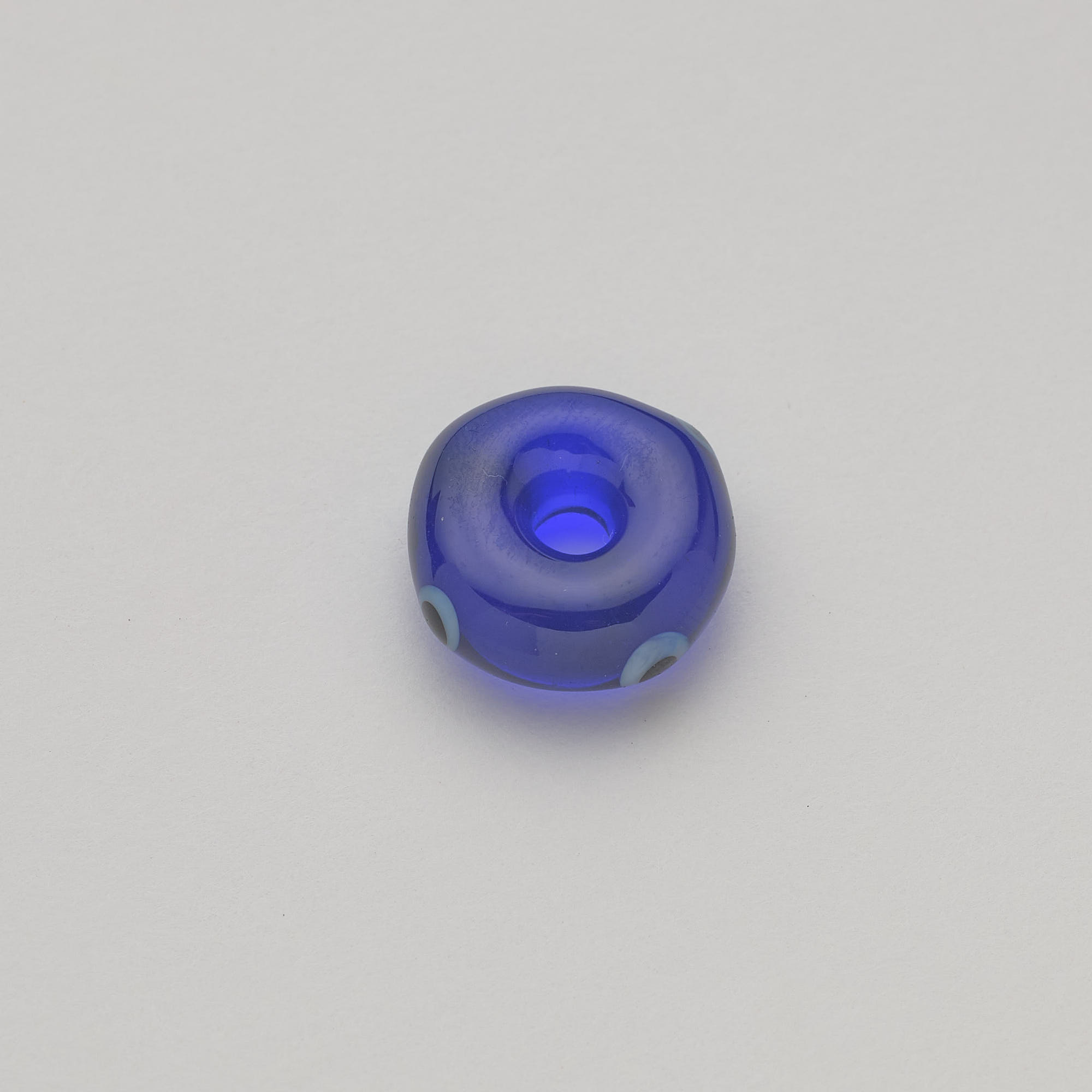 14277 Blue Eye Murano Donuts Spacer